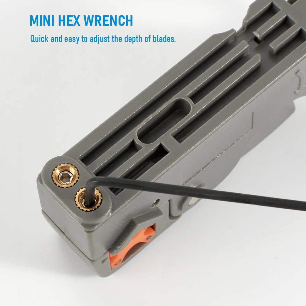 Pince à dénuder, outils de câbles métalliques de décantation, dénudeur, clé hexagonale en acier inoxydable, accessoire isolé électrique droit