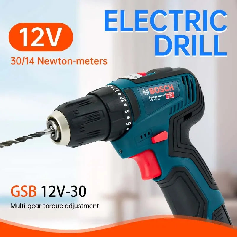 Bosch GSB-12-V30 perceuse électrique batterie professionnel robuste sans fil pilote multifonctionnel ménage tournevis électrique