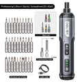 Tournevis électrique sans fil aste, batterie au lithium 2000mAh, mini perceuse, ensemble d'outils électriques 4V, entretien ménager, réparation