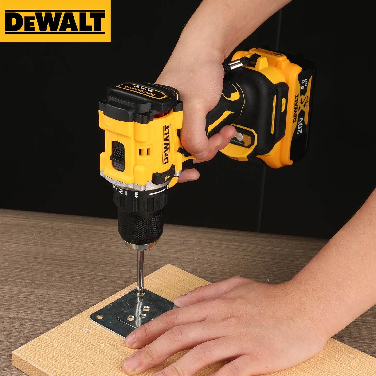 DeWalt-Perceuse à percussion électrique sans fil, outils électriques, perceuse à percussion sans balais, tournevis électrique sans fil, perceuse à main multifonction, DCD805, 20V