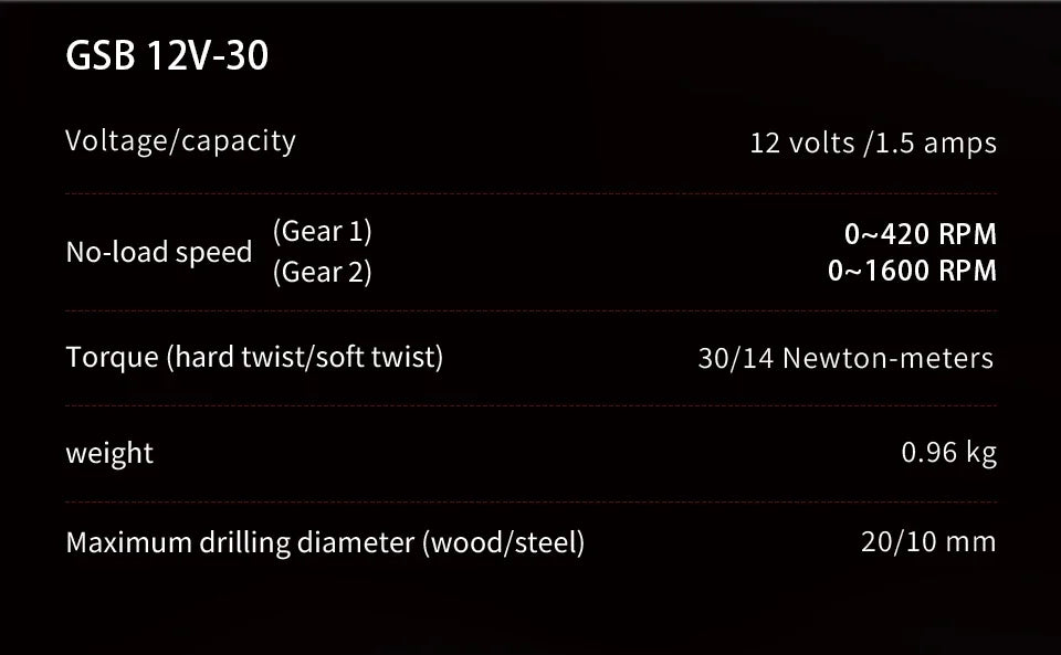 Bosch GSB-12-V30 perceuse électrique batterie professionnel robuste sans fil pilote multifonctionnel ménage tournevis électrique