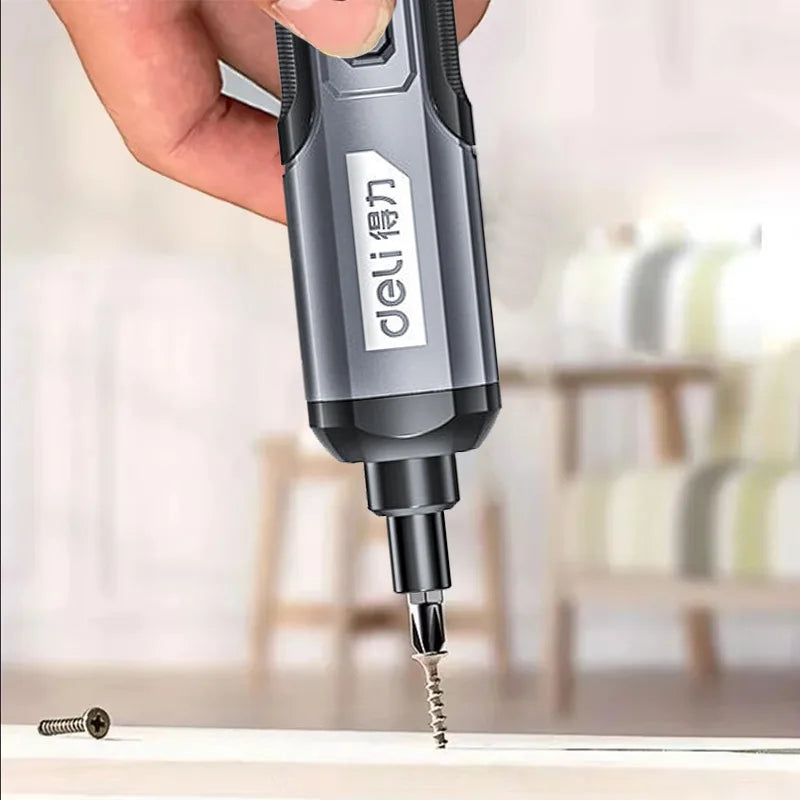 Tournevis électrique sans fil aste, batterie au lithium 2000mAh, mini perceuse, ensemble d'outils électriques 4V, entretien ménager, réparation
