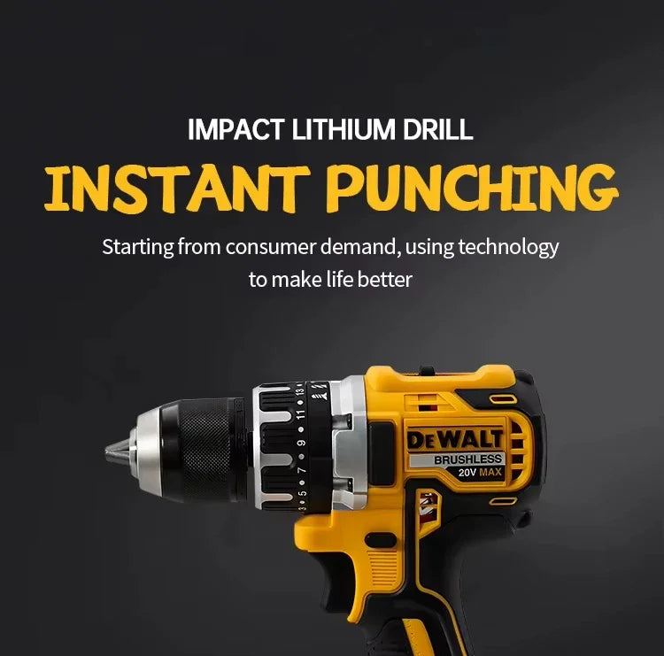 Dewalt DCD796 2000 tr/min perceuse électrique sans fil pilote sans brosse vitesse réglable perceuse à main à percussion outils électriques rechargeables