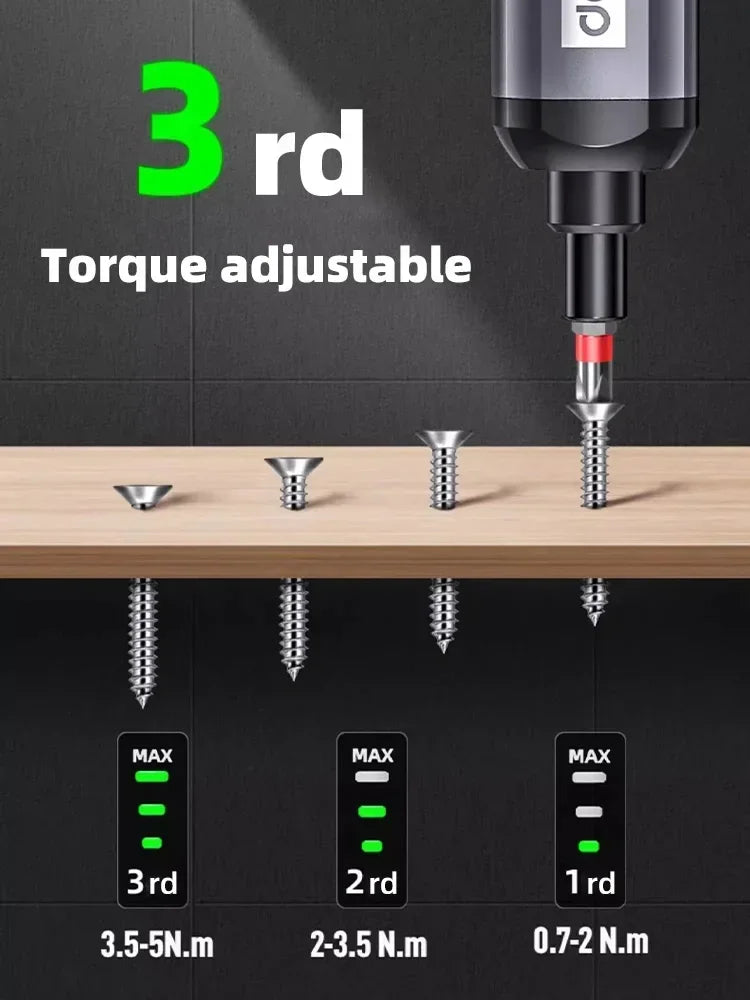 Tournevis électrique sans fil aste, batterie au lithium 2000mAh, mini perceuse, ensemble d'outils électriques 4V, entretien ménager, réparation