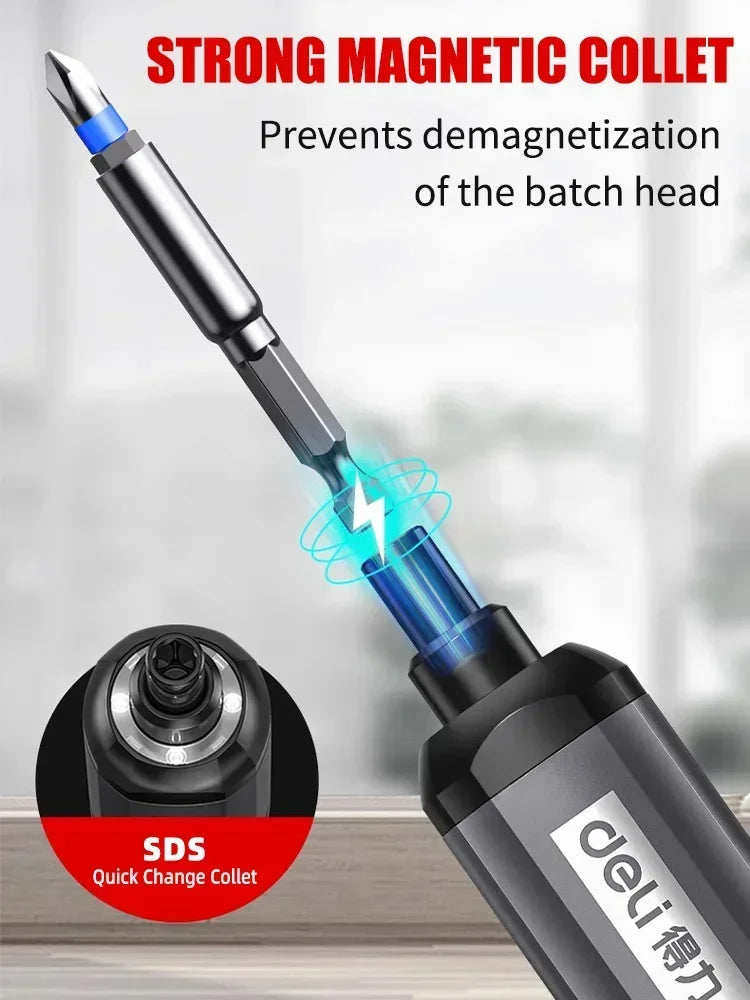 Tournevis électrique sans fil aste, batterie au lithium 2000mAh, mini perceuse, ensemble d'outils électriques 4V, entretien ménager, réparation