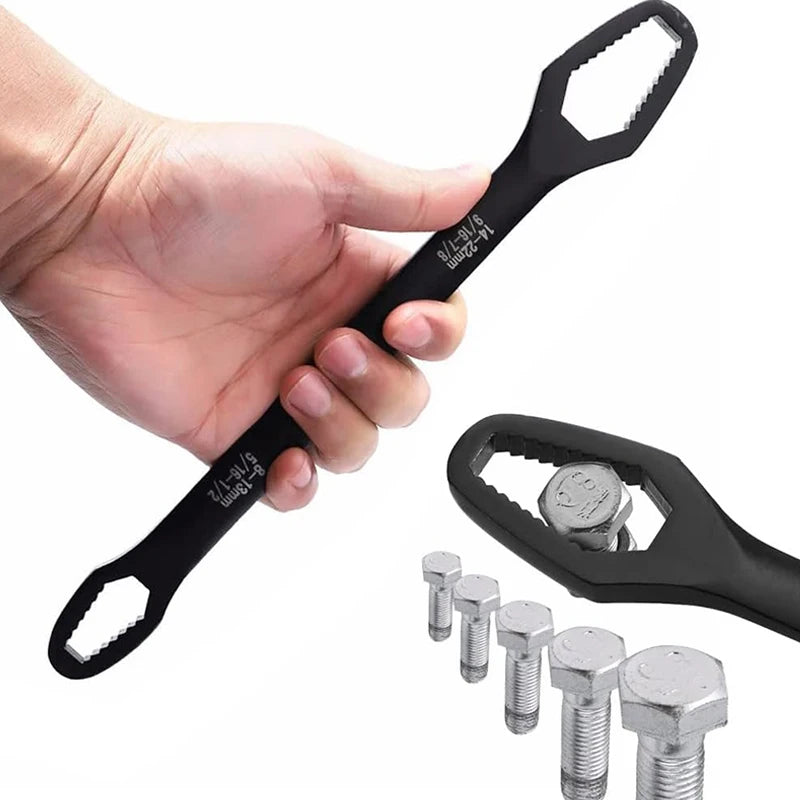 Clé à boîte multifonctionnelle à double extrémité de 3 à 17mm, clé hexagonale solide de 6 à 25mm pour serrer des vis et des écrous de divers diamètres, 3 pièces