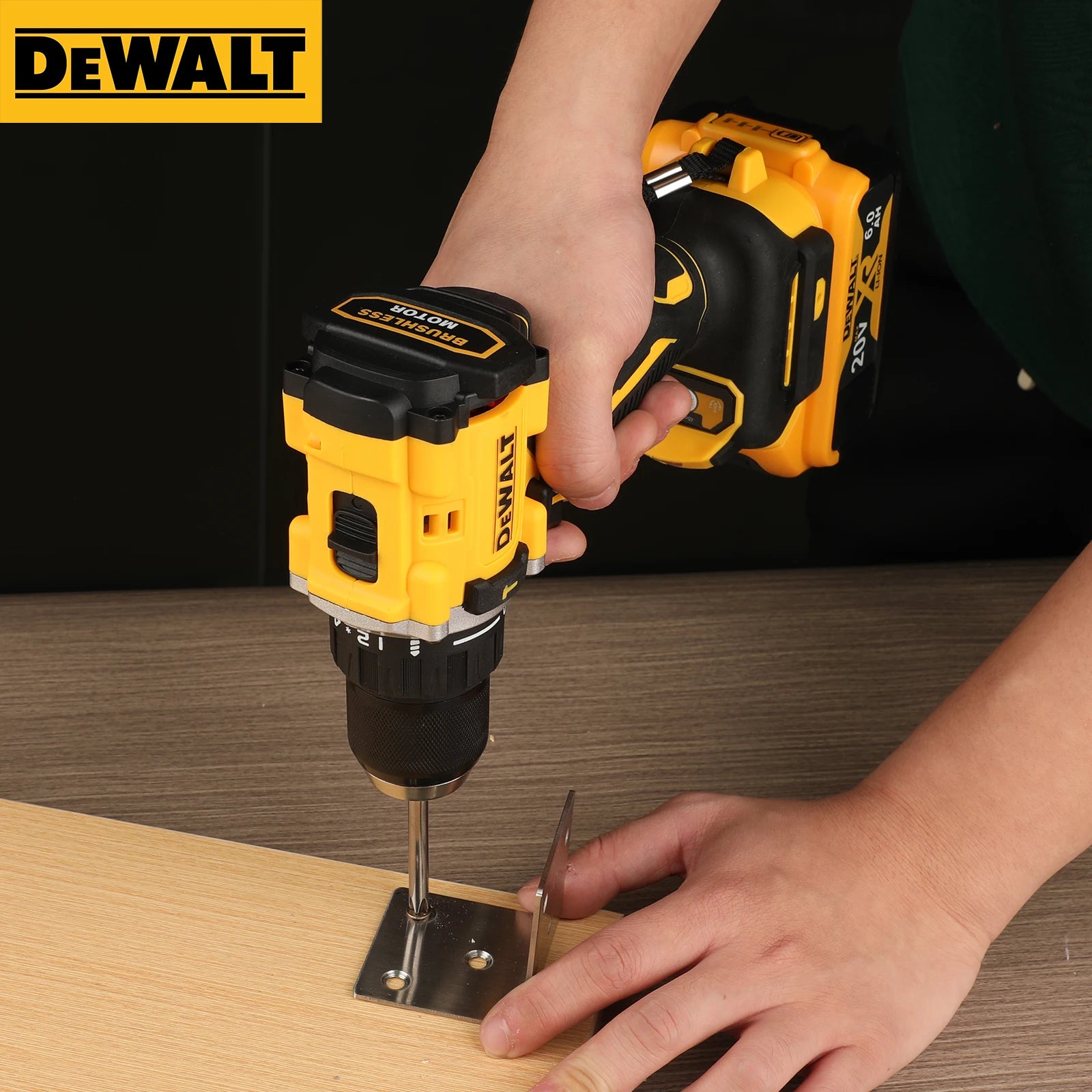 DeWalt-Perceuse à percussion électrique sans fil, outils électriques, perceuse à percussion sans balais, tournevis électrique sans fil, perceuse à main multifonction, DCD805, 20V