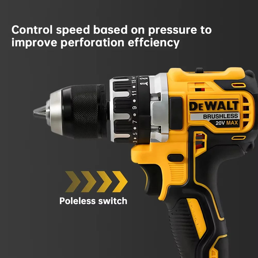 Dewalt DCD796 2000 tr/min perceuse électrique sans fil pilote sans brosse vitesse réglable perceuse à main à percussion outils électriques rechargeables