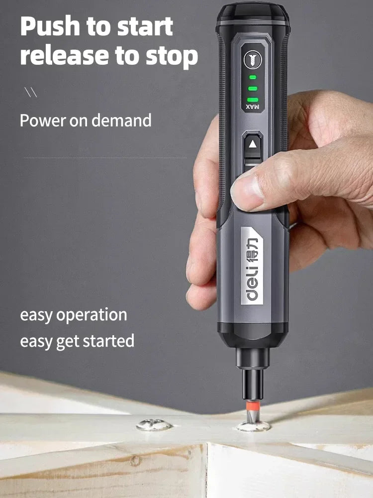 Tournevis électrique sans fil aste, batterie au lithium 2000mAh, mini perceuse, ensemble d'outils électriques 4V, entretien ménager, réparation
