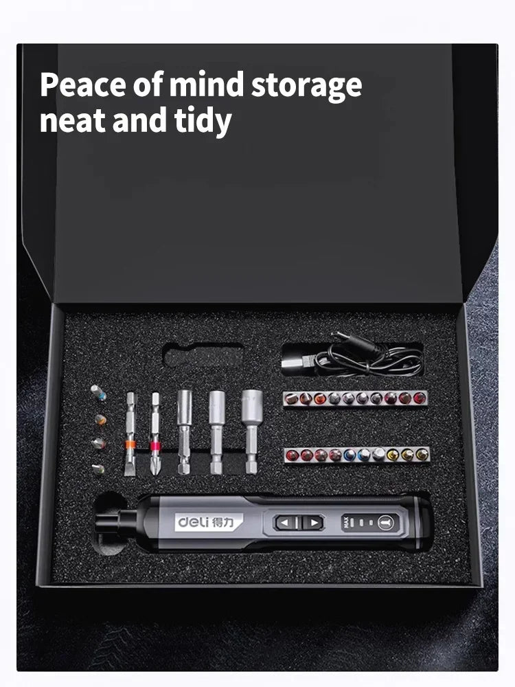 Tournevis électrique sans fil aste, batterie au lithium 2000mAh, mini perceuse, ensemble d'outils électriques 4V, entretien ménager, réparation