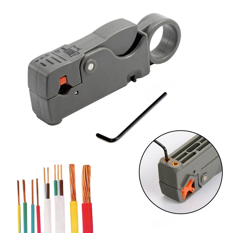 Pince à dénuder, outils de câbles métalliques de décantation, dénudeur, clé hexagonale en acier inoxydable, accessoire isolé électrique droit