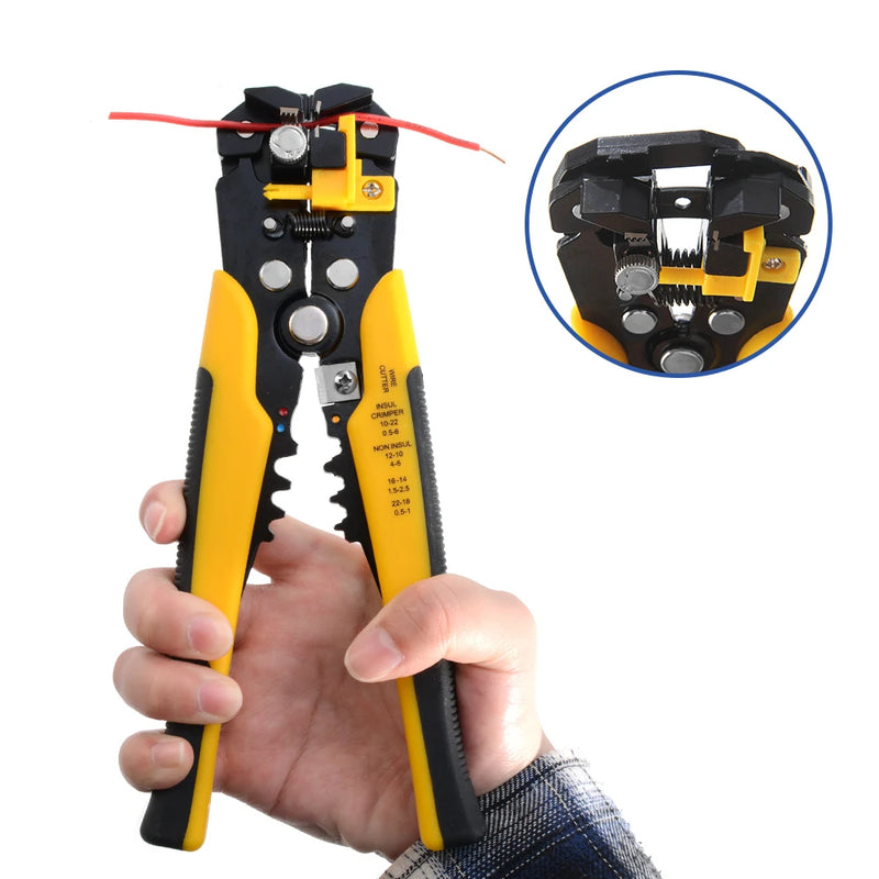 Pince à sertir multifonctionnelle, coupe-câble réglable, dénudeur automatique de fil, outil à main Terminal