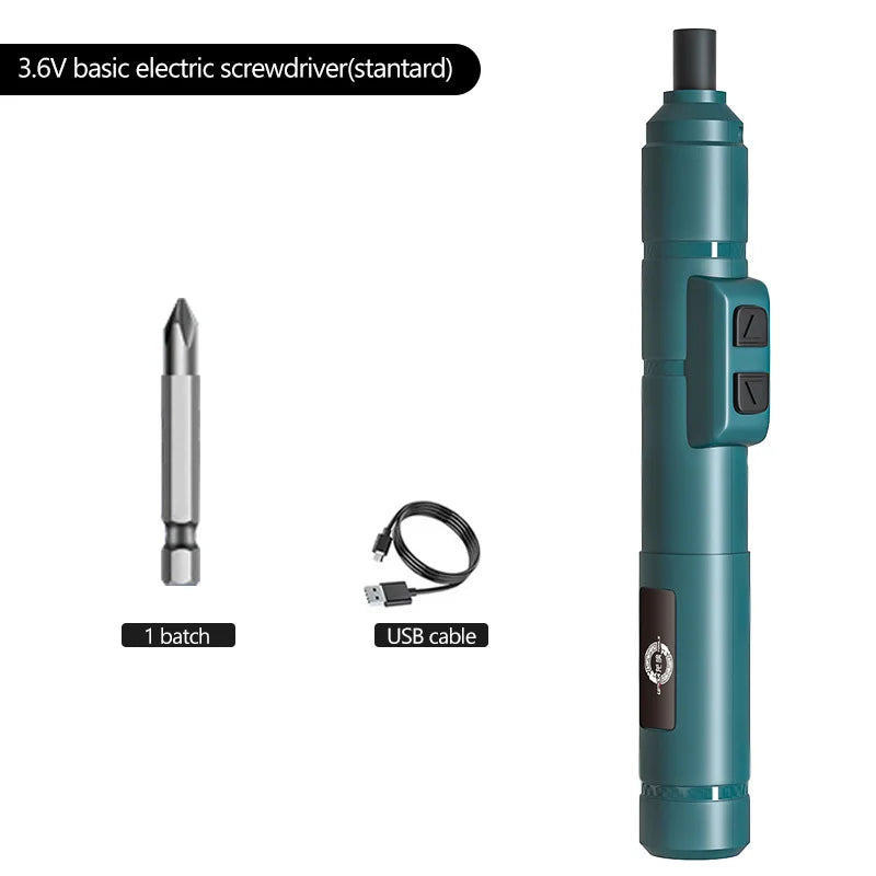 Tournevis électrique sans fil aste, batterie au lithium 2000mAh, mini perceuse, ensemble d'outils électriques 4V, entretien ménager, réparation